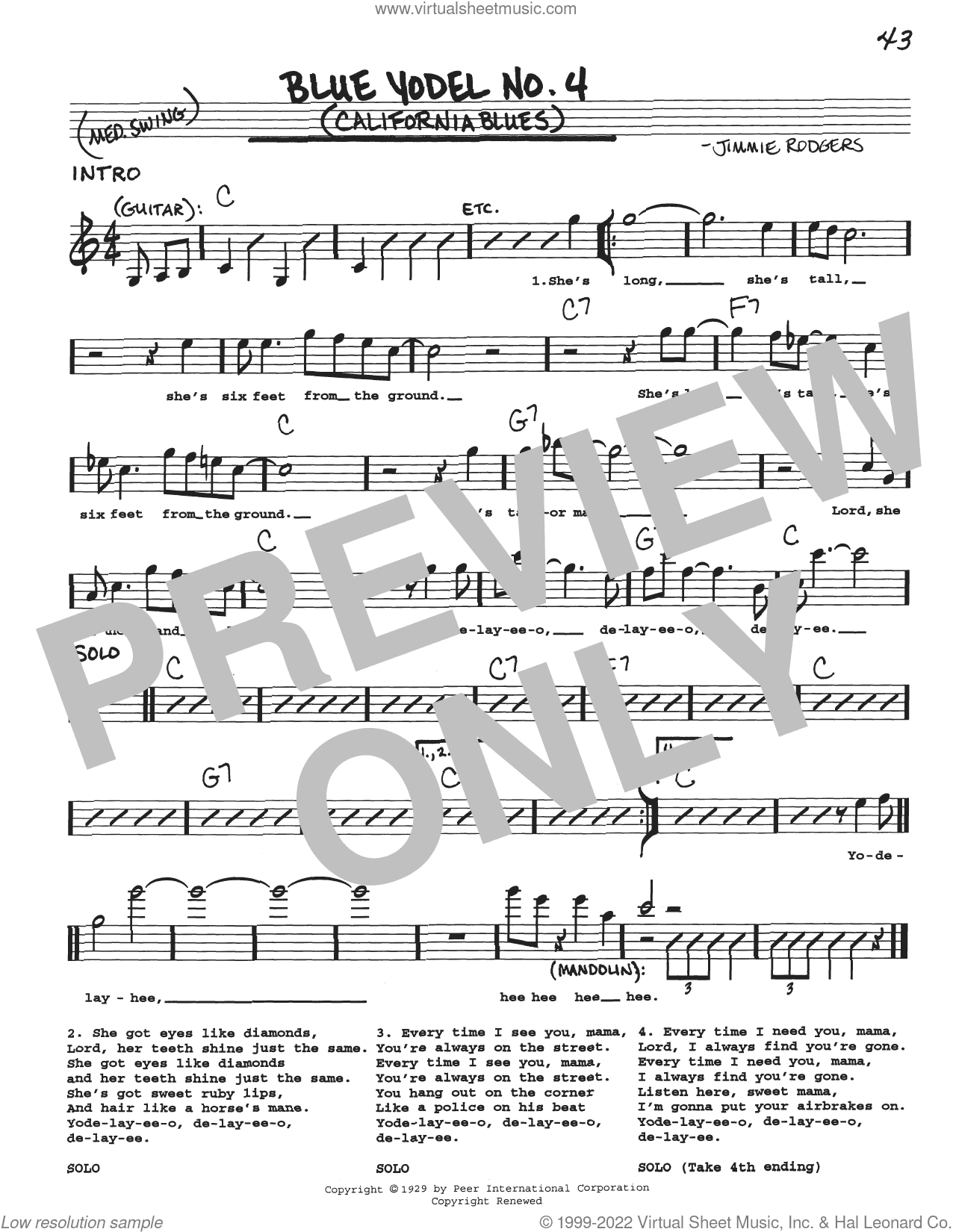 Blue Yodel No. 4 (California Blues)