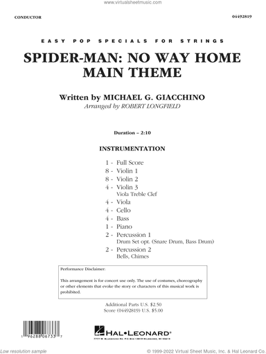 Spider-Man: No Way Home Main Theme (arr. Robert Longfield)