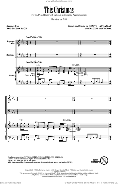 This Christmas (arr. Roger Emerson)