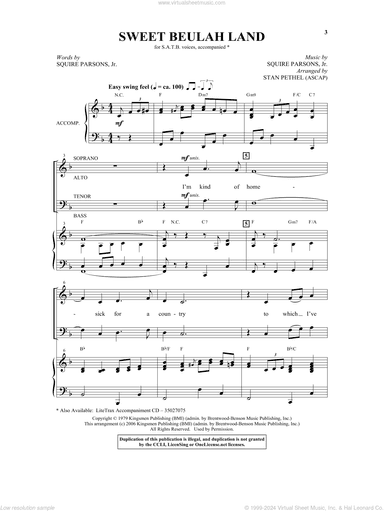 Sweet Beulah Land (arr. Stan Pethel)