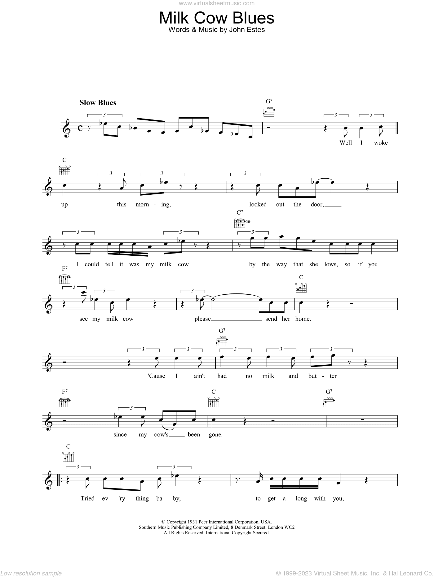 Milk Cow Blues