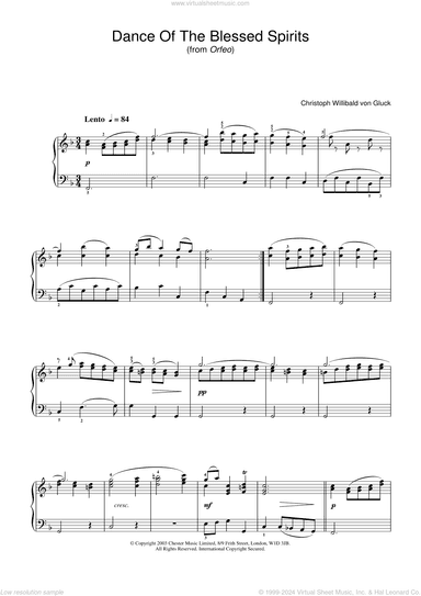 Dance Of The Blessed Spirits (from Orfeo ed Euridice)