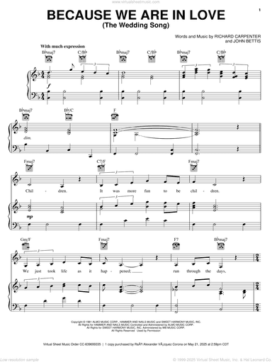 Because We Are In Love (The Wedding Song)