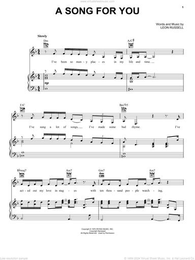 A Song For You