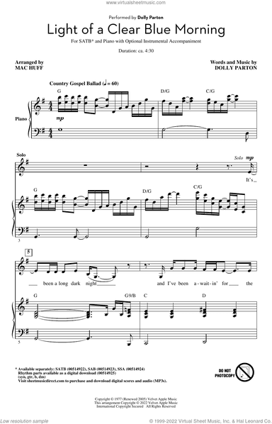 Light Of A Clear Blue Morning (arr. Mac Huff)