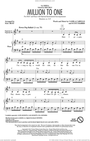 Million To One (from the Amazon Original Movie Cinderella) (arr. Mac Huff)