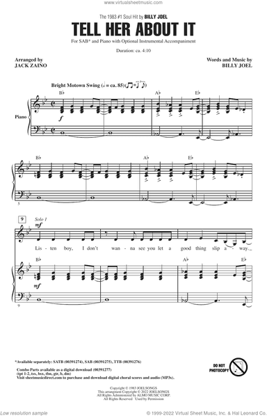 Tell Her About It (arr. Jack Zaino)