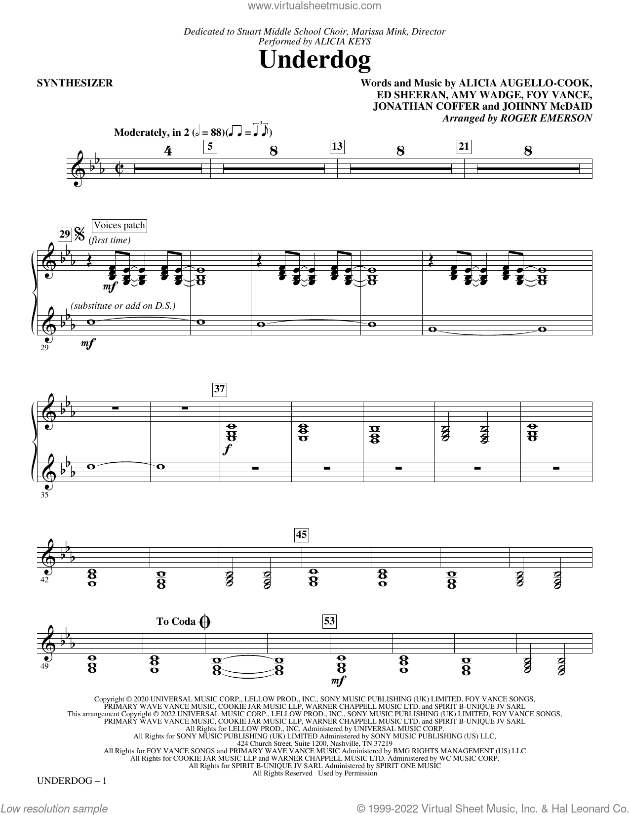 Underdog (arr. Roger Emerson) (complete set of parts)