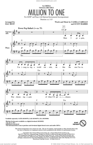 Million To One (from the Amazon Original Movie Cinderella) (arr. Mac Huff)