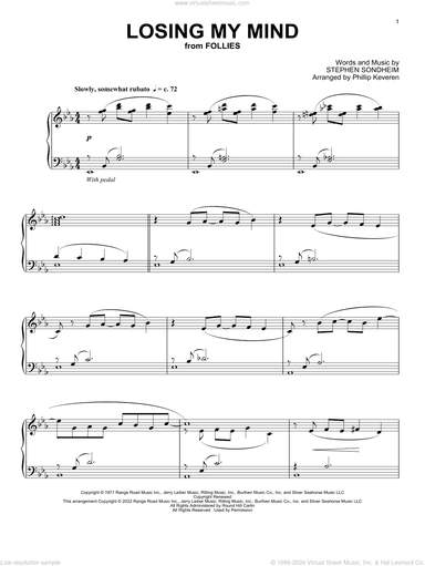 Losing My Mind (from Follies), (intermediate)
