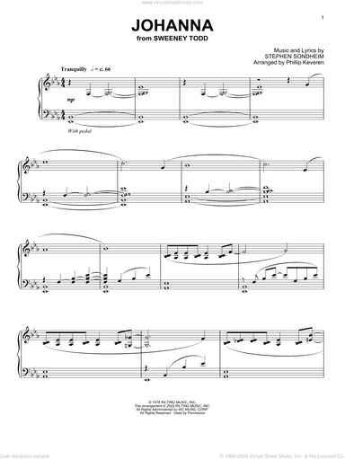 Johanna (from Sweeney Todd) (arr. Phillip Keveren)