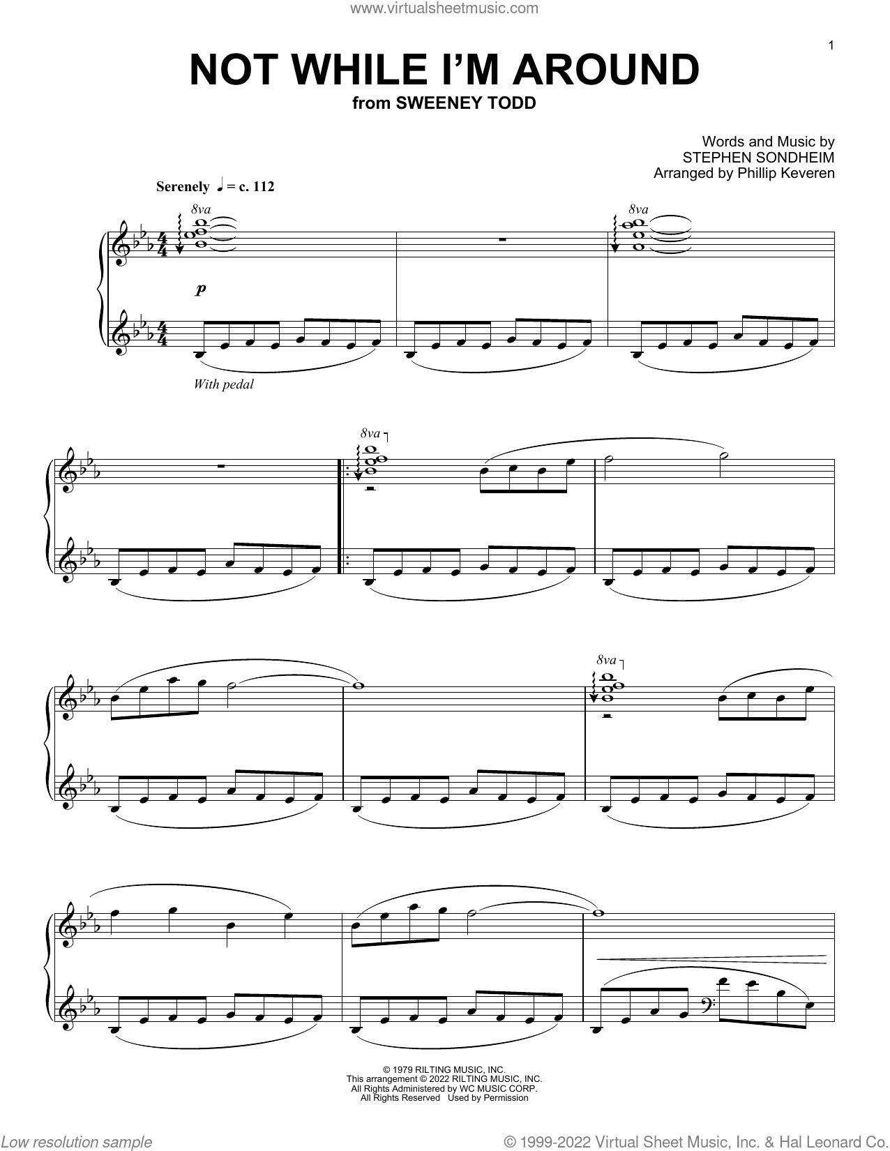 Not While I'm Around (from Sweeney Todd) (arr. Phillip Keveren)