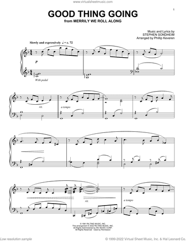 Good Thing Going (from Merrily We Roll Along) (arr. Phillip Keveren)