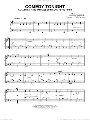Comedy Tonight (from A Funny Thing Happened...) (arr. Phillip Keveren)
