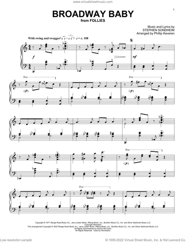 Broadway Baby (from Follies) (arr. Phillip Keveren)