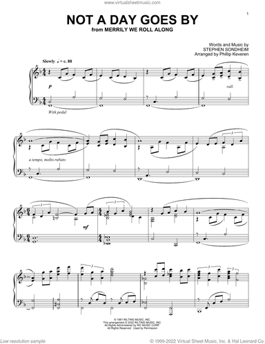 Not A Day Goes By (from Merrily We Roll Along) (arr. Phillip Keveren)