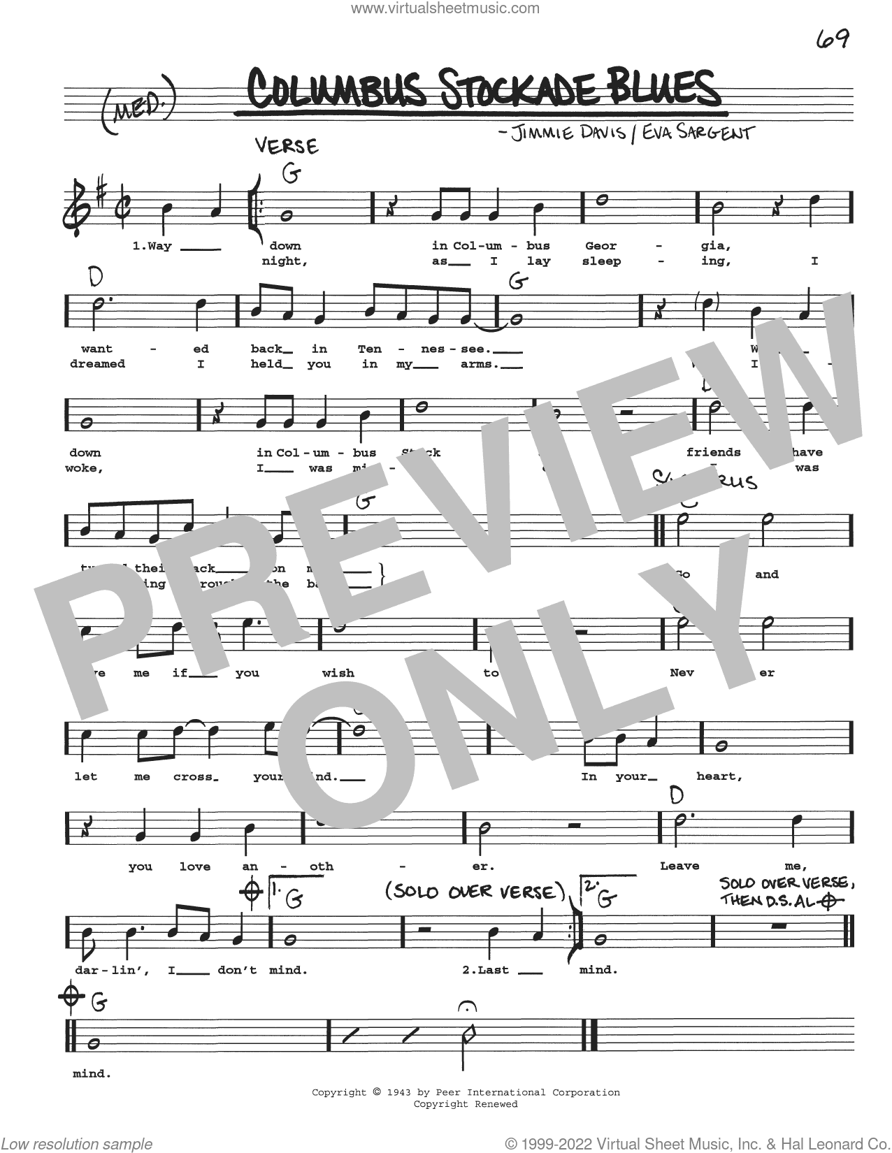 Columbus Stockade Blues