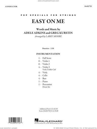 Easy On Me (arr. Larry Moore) (COMPLETE)