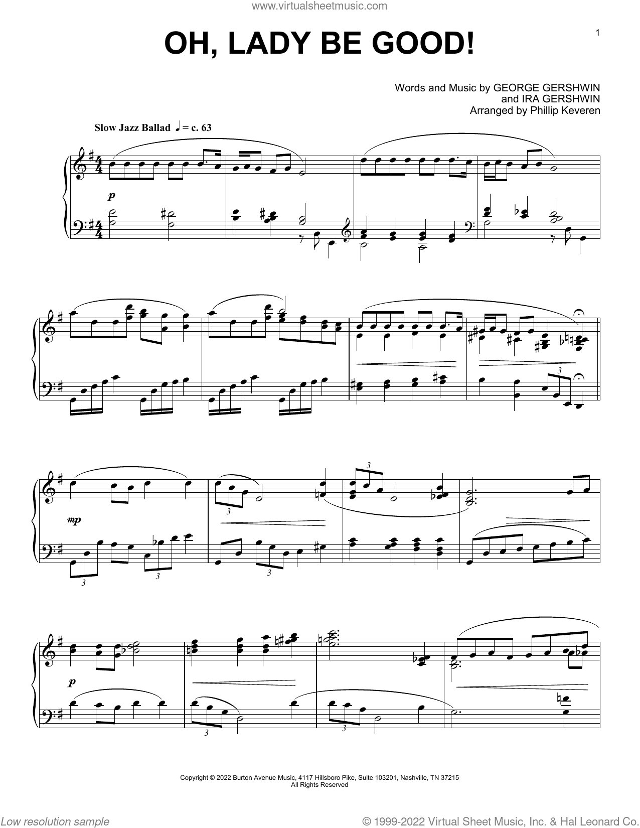 Oh, Lady Be Good! (arr. Phillip Keveren)