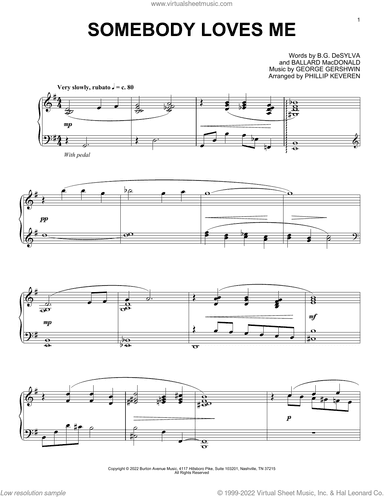 Somebody Loves Me (arr. Phillip Keveren)