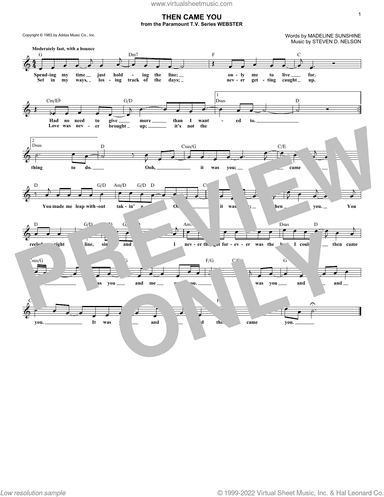 Then Came You (from Webster)