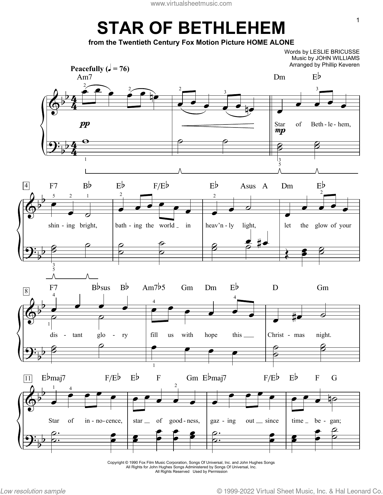 Star Of Bethlehem (arr. Phillip Keveren)