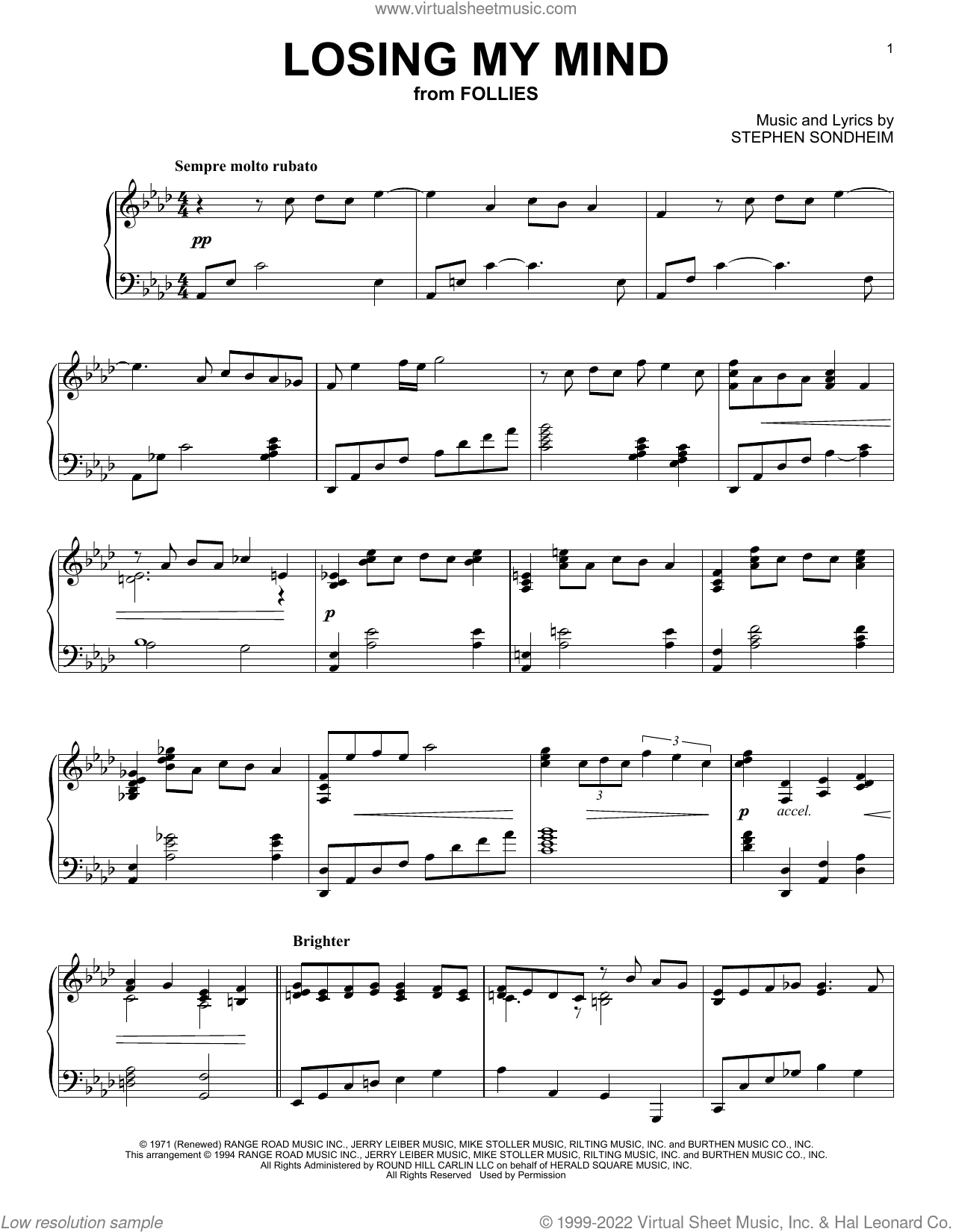 Losing My Mind (from Follies)