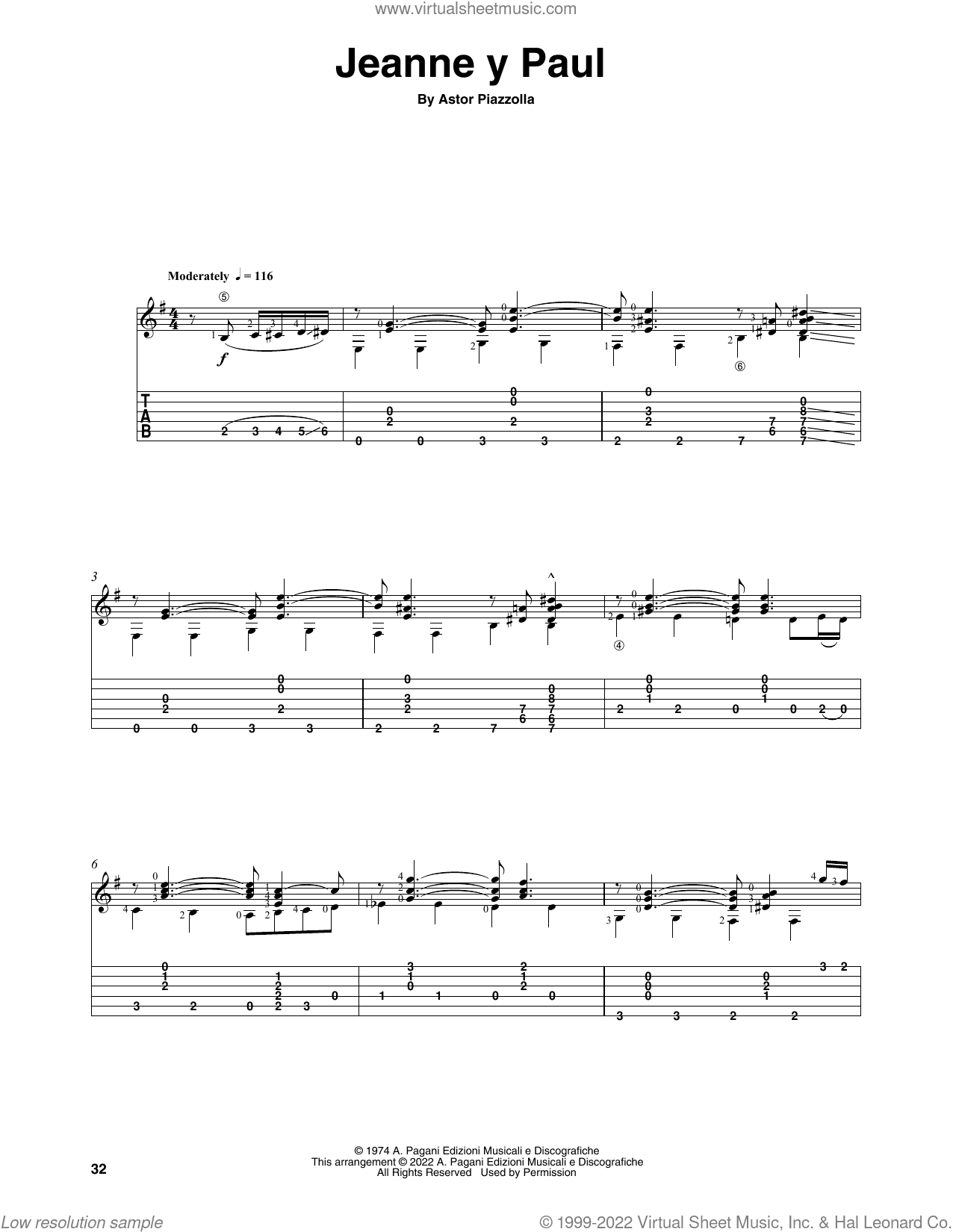 Jeanne Y Paul (arr. Celil Refik Kaya)