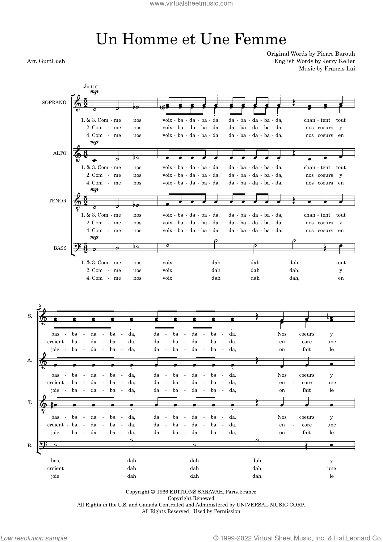 Un Homme et Une Femme (arr. Sam Burns)