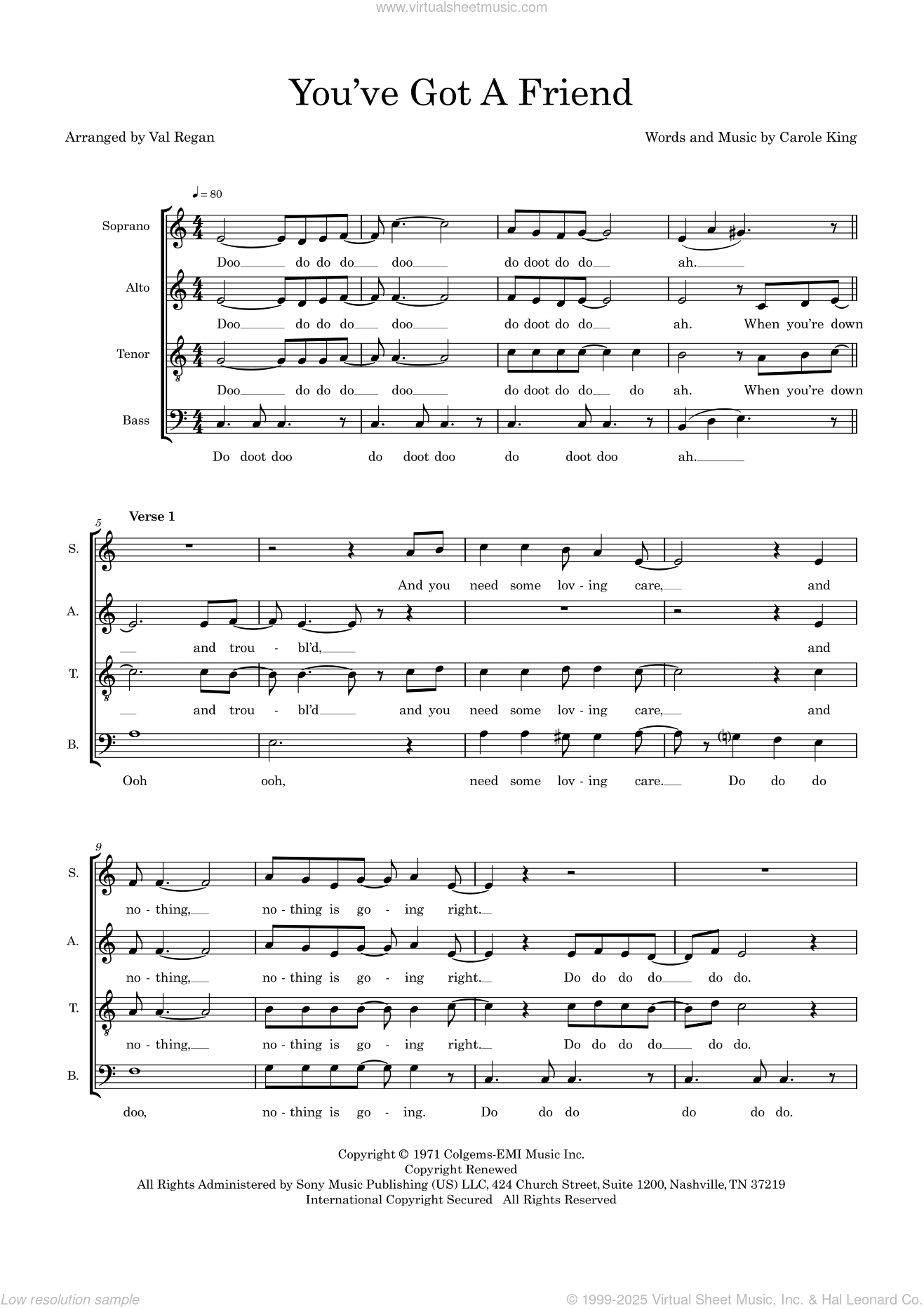You've Got A Friend (arr. Val Regan)