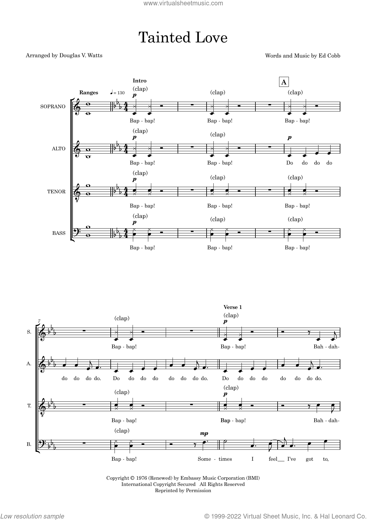 Tainted Love (arr. Doug Watts)