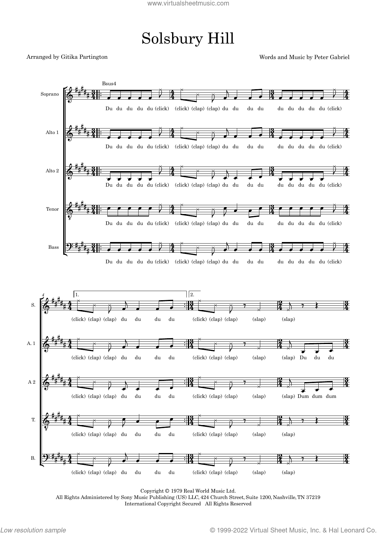 Solsbury Hill (arr. Gitika Partington)