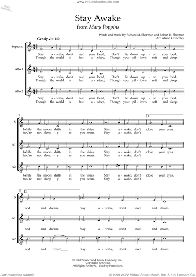 Stay Awake (arr. Alison Crutchley)