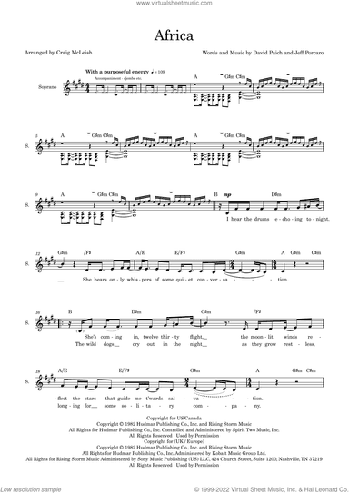 Africa (arr. Craig McLeish)