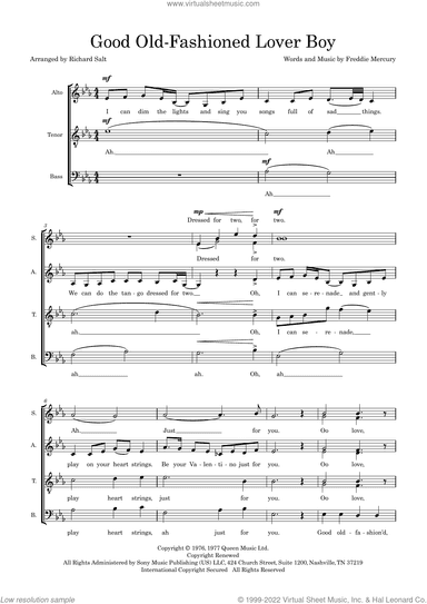 Good Old-Fashioned Lover Boy (arr. Richard Salt)