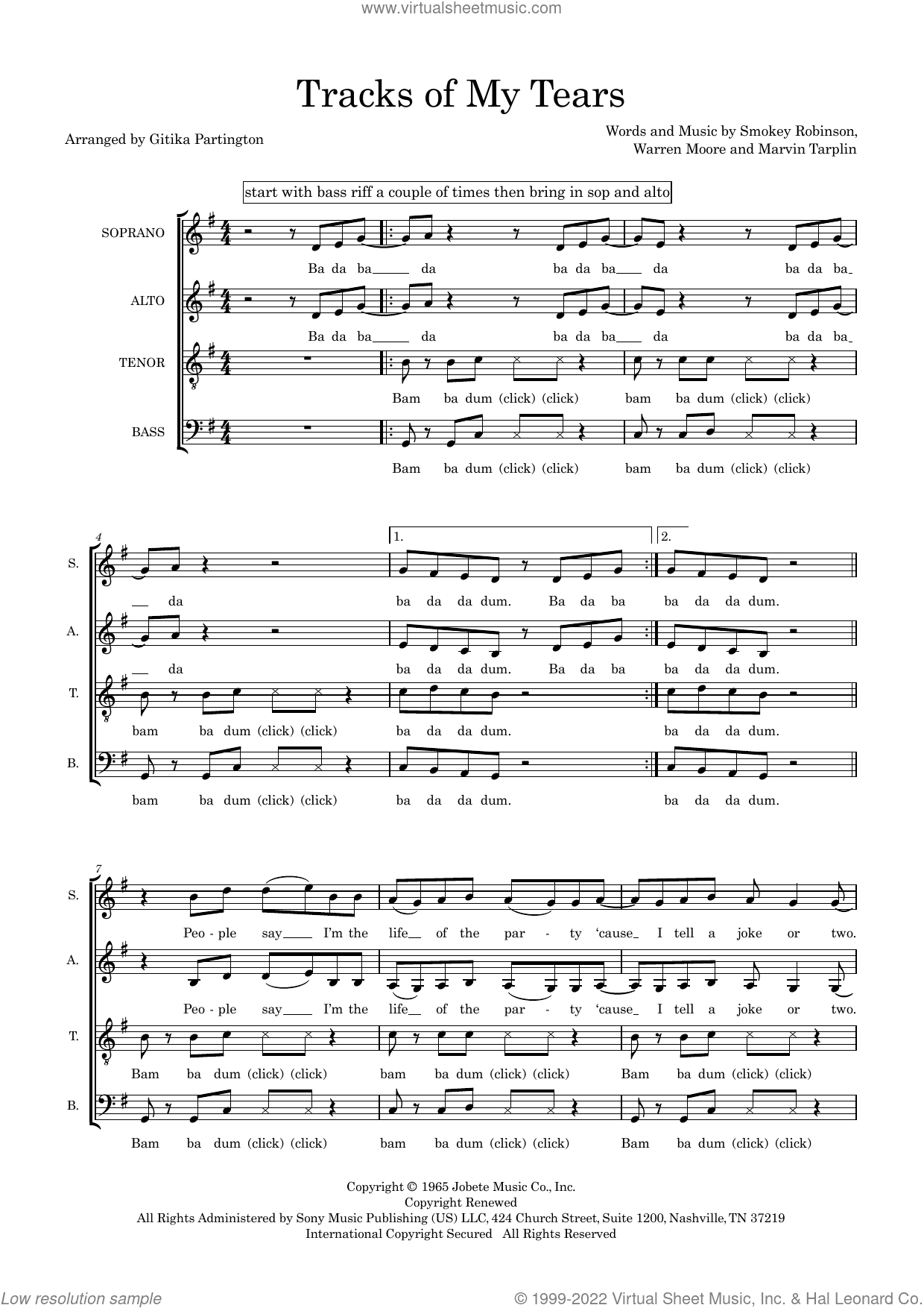Tracks Of My Tears (arr. Gitika Partington)
