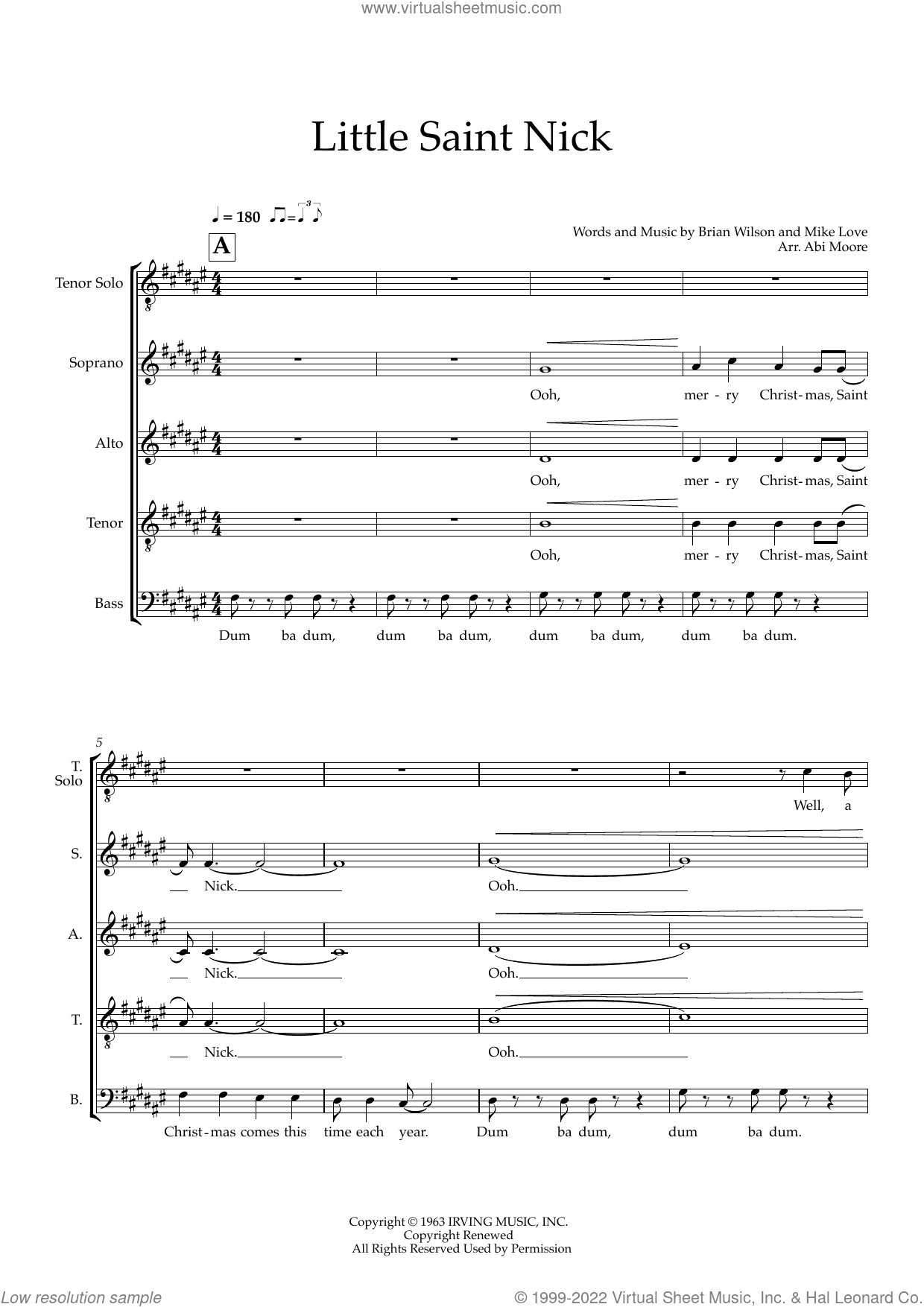 Little Saint Nick (arr. Abi Moore)