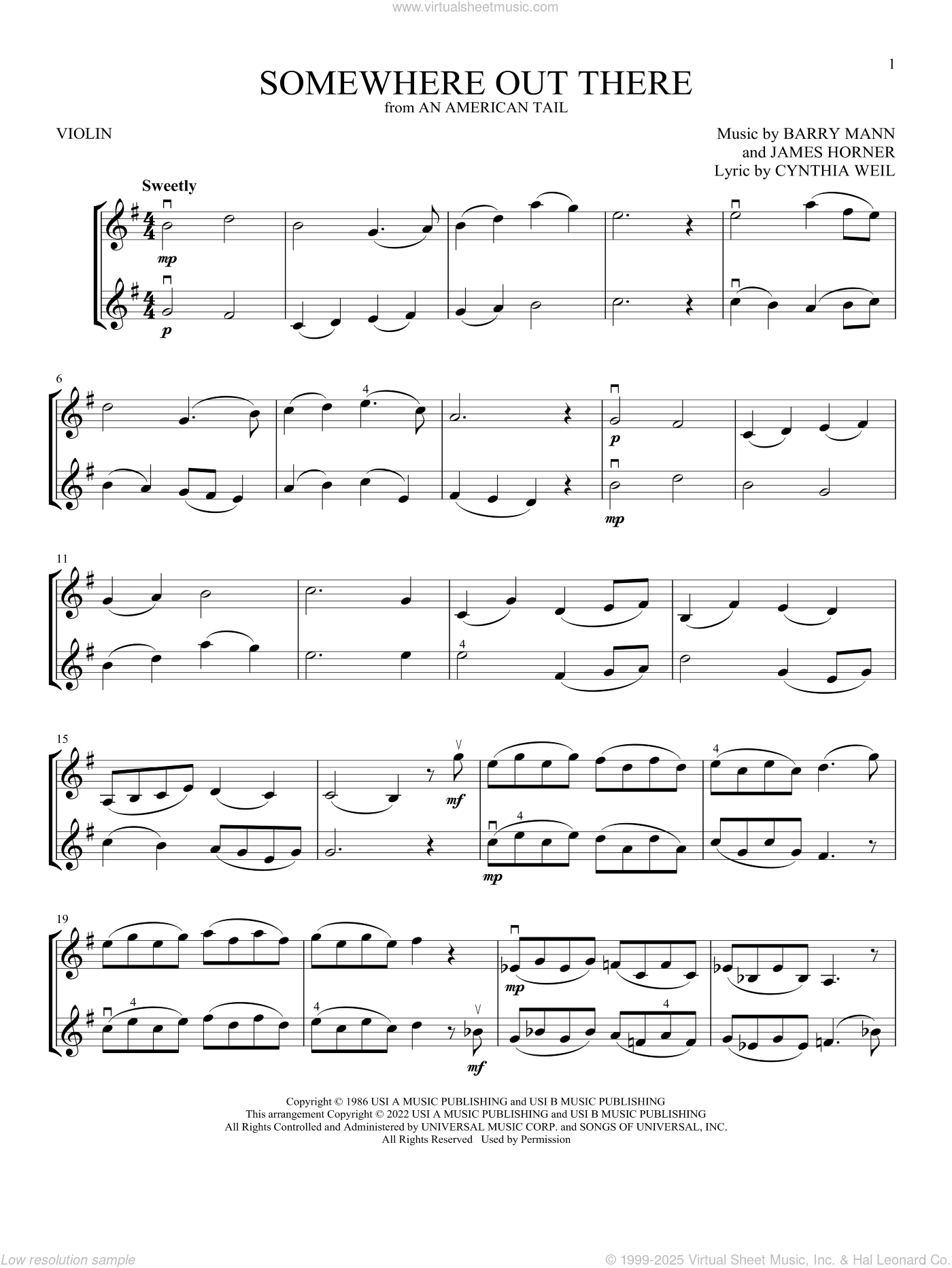Somewhere Out There (from An American Tail)