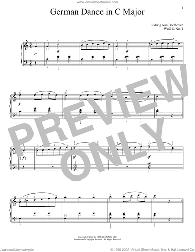 German Dance In C Major, WoO 8, No. 1