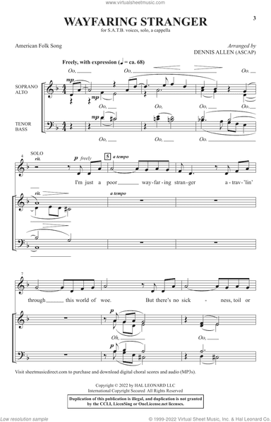Wayfaring Stranger (arr. Dennis Allen)