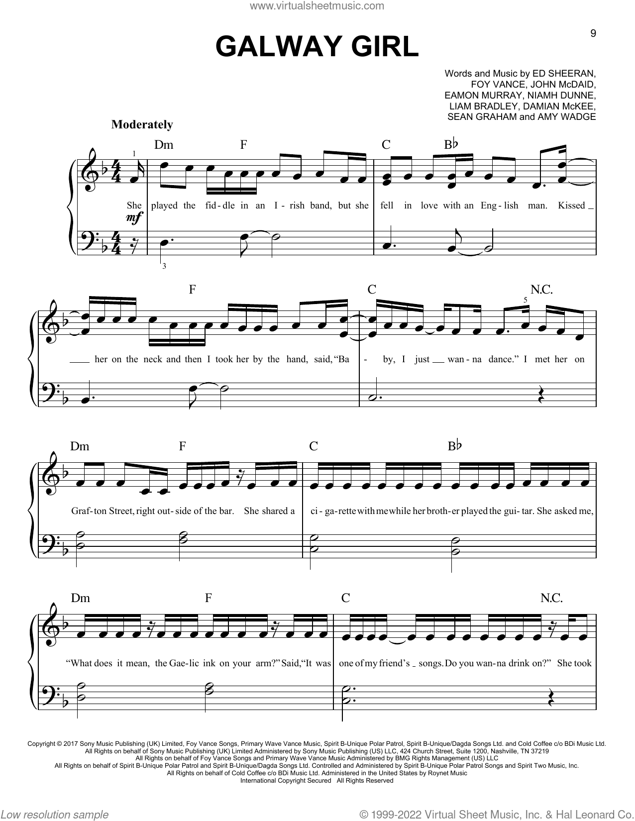 Galway Girl, (easy)