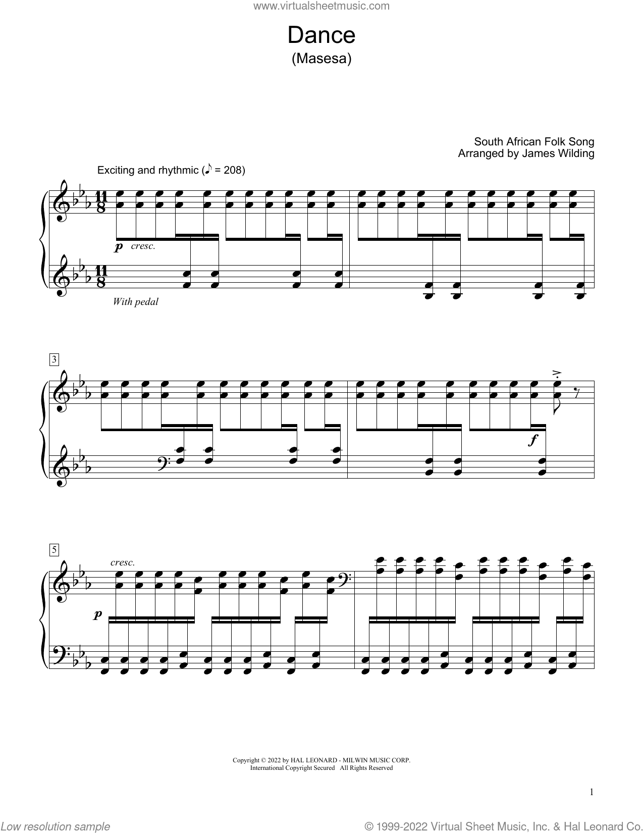 Dance (Masesa) (arr. James Wilding)