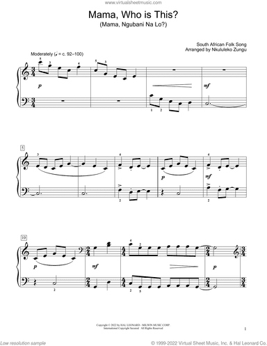 Mama, Who Is This? (Mama Ngubani Na Lo) (arr. Nkululeko Zungu)