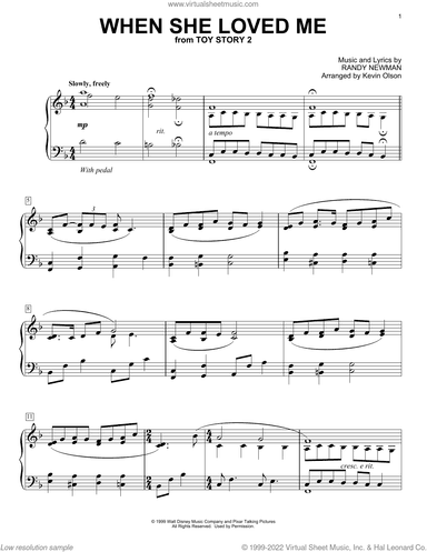 When She Loved Me (from Toy Story 2) (arr. Kevin Olson)