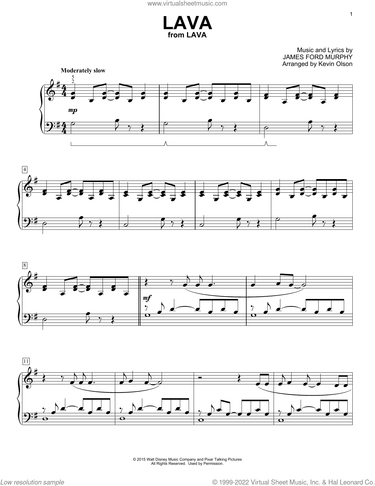 Lava (from Lava) (arr. Kevin Olson)