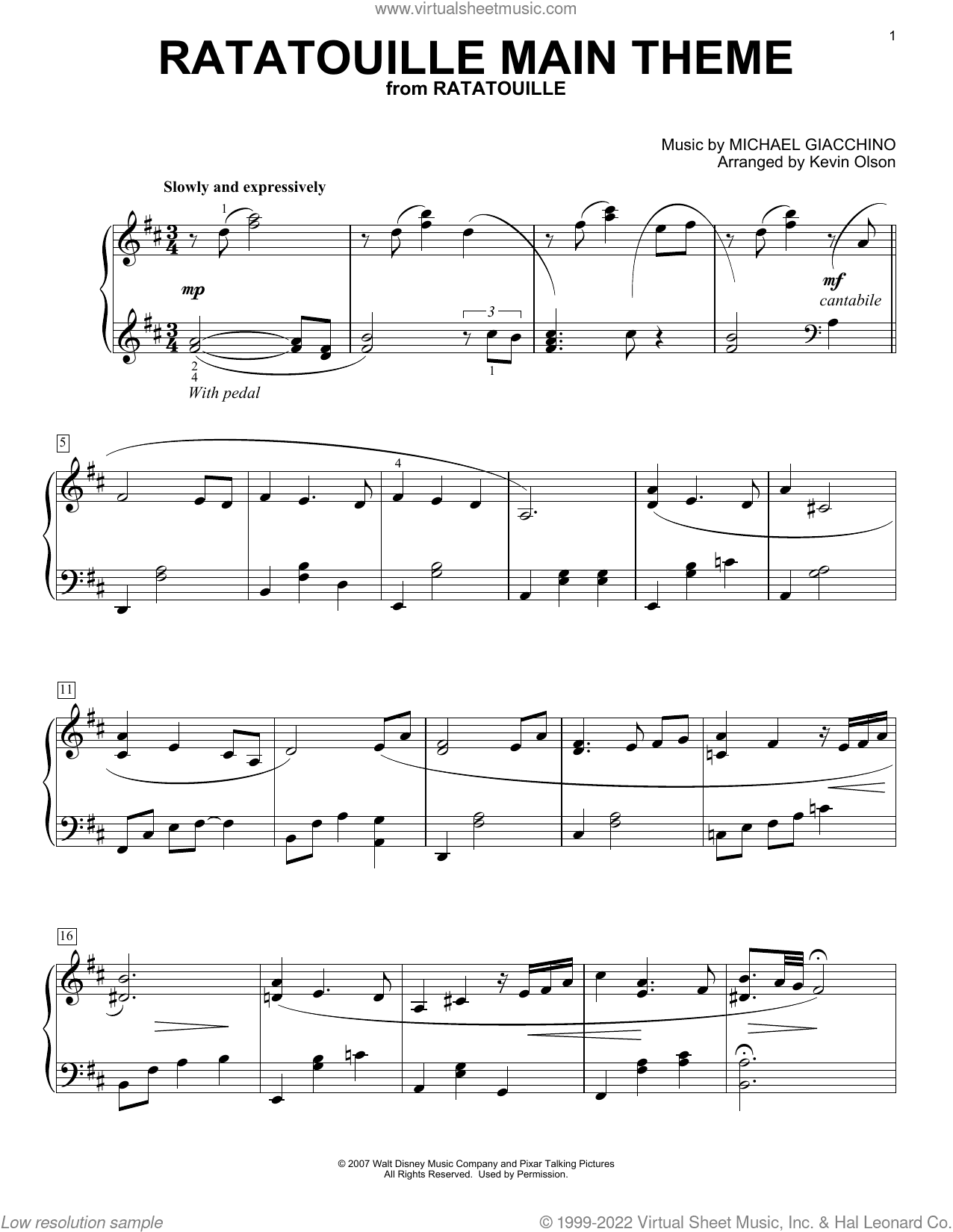 Ratatouille (Main Theme) (arr. Kevin Olson)