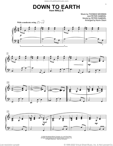 Down To Earth (from WALL-E) (arr. Kevin Olson)