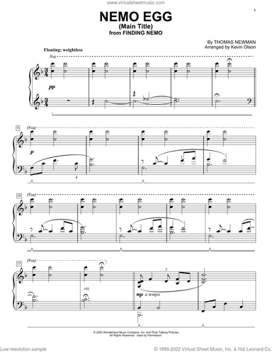 Nemo Egg (Main Title) (from Finding Nemo) (arr. Kevin Olson)