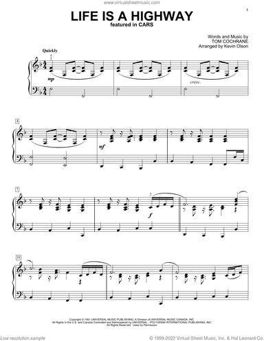 Life Is A Highway (from Cars) (arr. Kevin Olson)