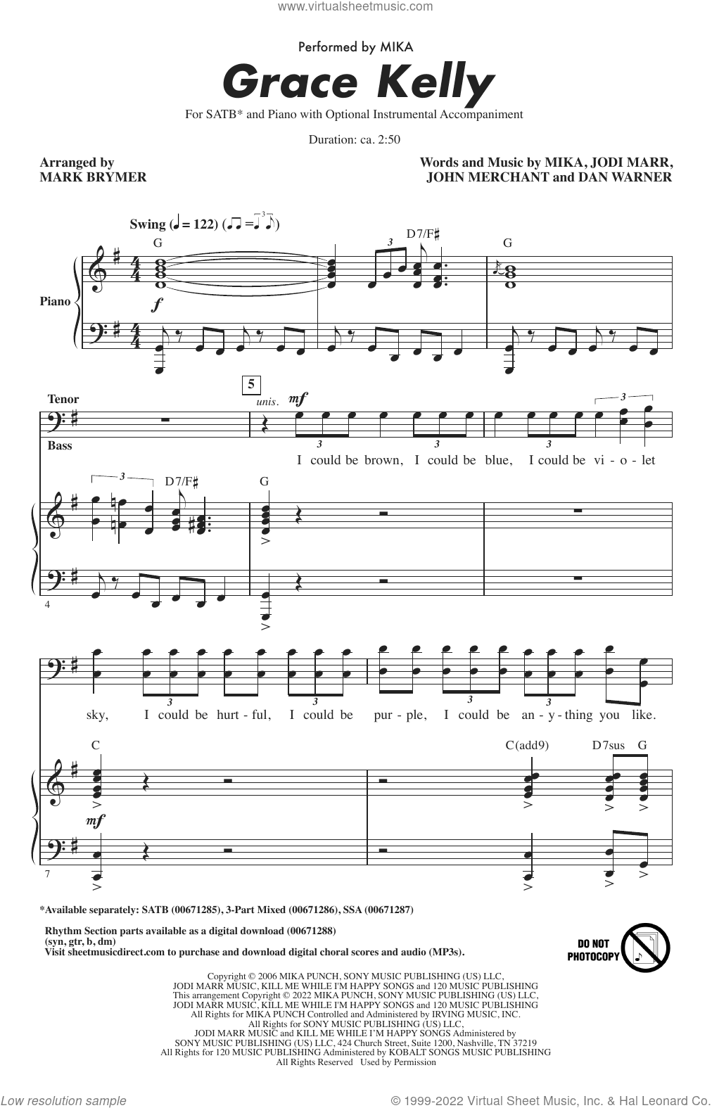 Grace Kelly (arr. Mark Brymer)